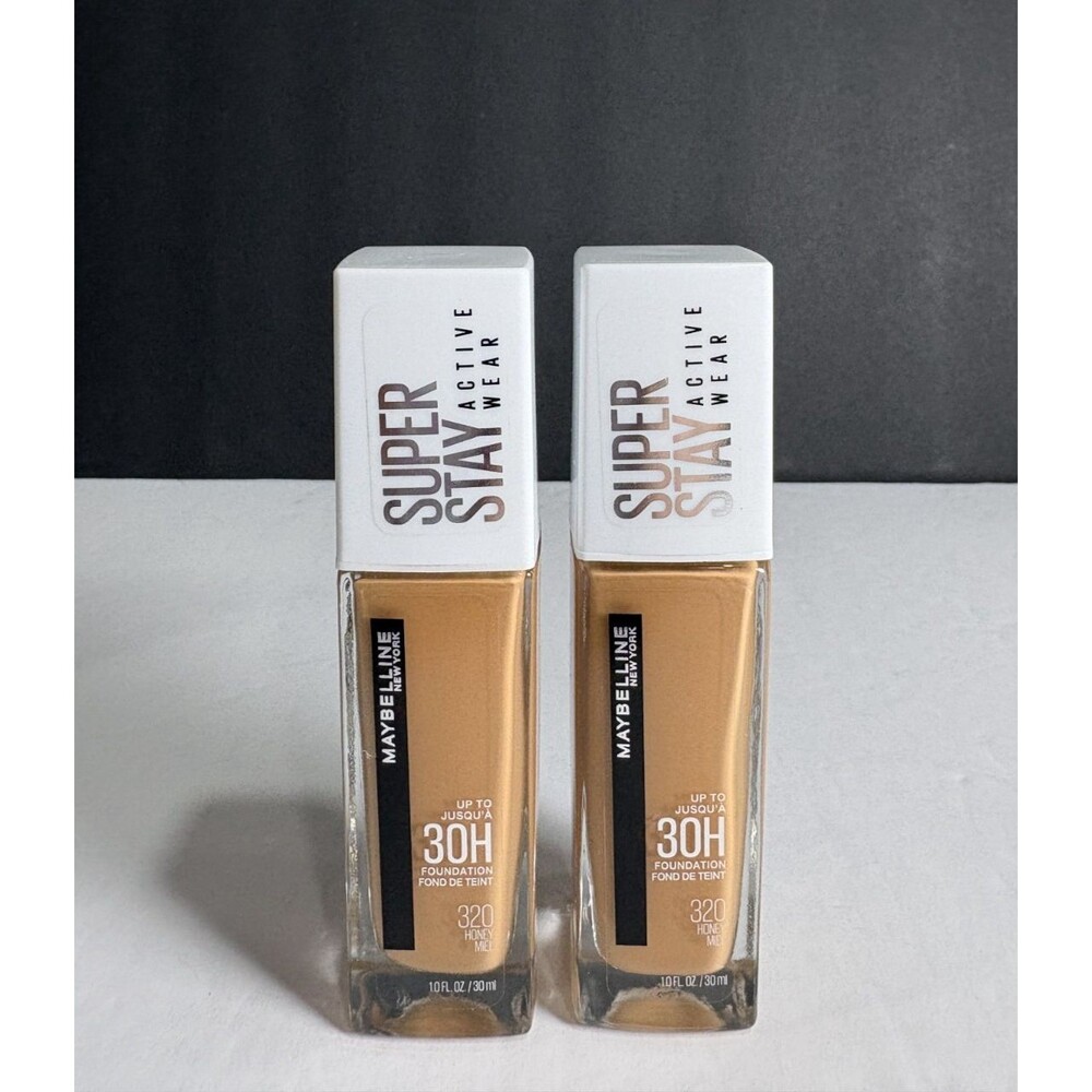2 of Pack Maybelline Super Stay Active Wear 30H Liquid Foundations #320 HONEY